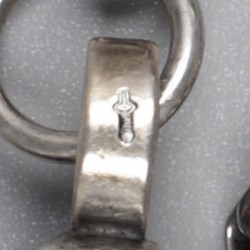 No reserve - Jasseronketting met horloge sleutel & cachet zilver.