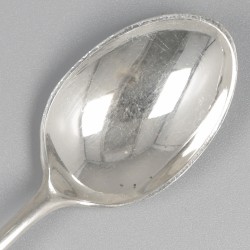 No reserve - 6-delige set sorbetlepels zilver.