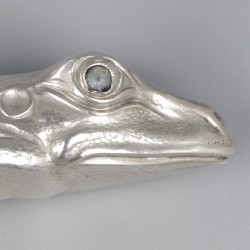 No reserve - Jugendstil wandelstok handvat zilver.