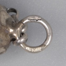 No reserve - 2 stel breipendoppen aan jasseron kettingen zilver.