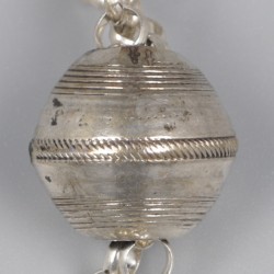 No reserve - set breipendoppen aan jasseron ketting zilver.