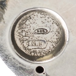 No reserve - 3-delige set diverse miniatuur vruchten en noot, zilver.