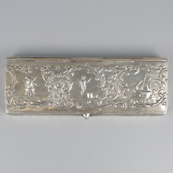 No reserve - Postzegeldoosje zilver.