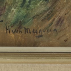 Han van Meegeren (Deventer 1889 - 1947 Amsterdam), Een koehoedster met vee in een bosje in het duin.