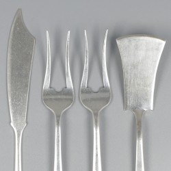 No reserve - Hors-d'oeuvre set "Haags Lofje" zilver.