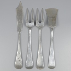 No reserve - Hors-d'oeuvre set "Haags Lofje" zilver.