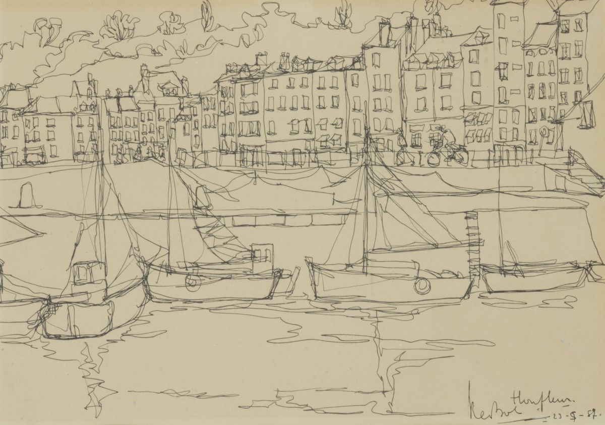 Kees Bol (Oegstgeest 1916 -2009 Heusden),Haven te Honfleur.