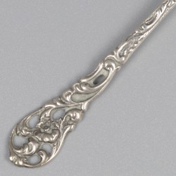 No reserve - 12-delige set theelepels zilver.