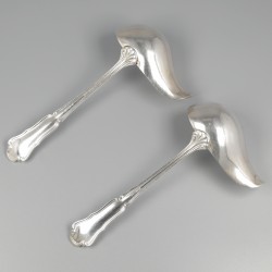 No reserve - 2-delige set sauslepels zilver.