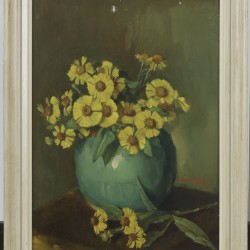 Hendrik Anne Constantijn "Hendrik" Snethlage (Heilo, NH 1878 - 1960 Den Haag), Stilleven van bloemen in een gemberpot.