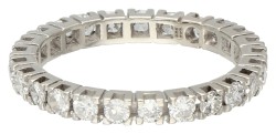 18K Witgouden alliance ring bezet met ca. 1.25 ct. diamant.