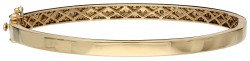 14K Geelgouden bangle armband bezet met ca. 0.75 ct. diamant.