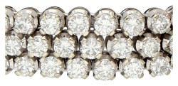 14K Witgouden armband volledig bezet met diamanten van ca. 7.95 ct.