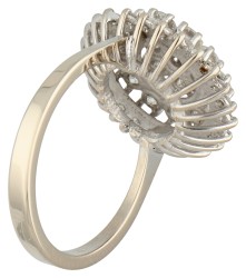 18K Witgouden cluster ring bezet met ca. 1.62 ct. diamant.