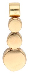 No reserve - 14K Roségouden hanger met roos diamant.