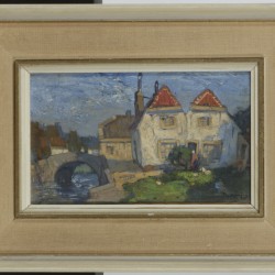 Ype Heerke Wenning (Leeuwarden 1879 - 1959 Wassenaar), Een zonovergoten stadje aan een rivier.