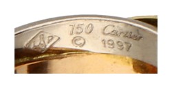 No reserve - Cartier Trinity 18K tricolour gouden creool oorstekers.