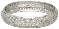 No reserve - 14K Witgouden bangle armband bezet met ca. 2.82 ct. diamant.