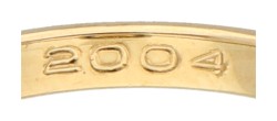 No reserve - 14K Geelgouden ring bezet met ca. 0.40 ct. citrien en diamant gezet in witgouden middenstuk.