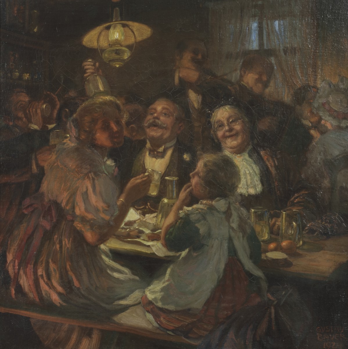Gustav Bauer (Wenen 1874 - na. 1933 Hamburg), Feestelijkheden.