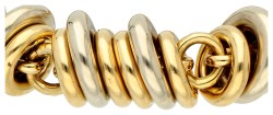 18K Bicolour gouden schakel armband.