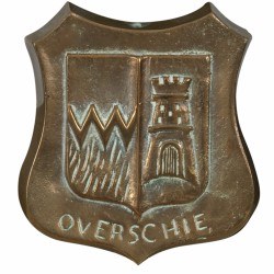 Een convoluut van etsen en gravures allen met het onderwerp 'Overschie', daarbij een bronzen plaquette met hetzelfde onderwerp.