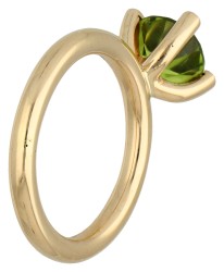 Bron 14K geelgouden 'Phlox' ring bezet met ca. 1.98 ct. peridot.