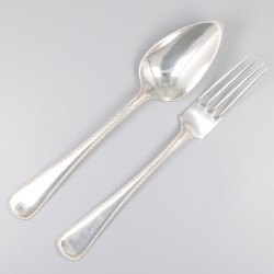 No reserve - 12-delige bestekcassette, zilver.