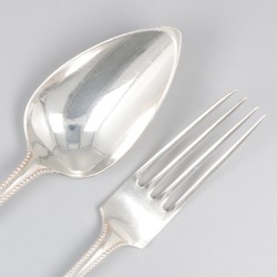 No reserve - 12-delige bestekcassette, zilver.