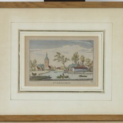 Een convoluut van etsen en gravures allen met het onderwerp 'Overschie', daarbij een bronzen plaquette met hetzelfde onderwerp.