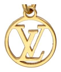 No reserve - Louis Vuitton LV Essential V Logo verguld collier.