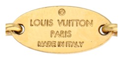 No reserve - Louis Vuitton LV Essential V Logo verguld collier.