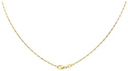 No reserve - 14K Bicolour gouden collier bezet met diamant en cultivé parel.