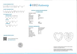 No reserve - 0.88 ct. HRD gecertificeerde natuurlijke diamant.