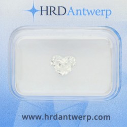 No reserve - 0.88 ct. HRD gecertificeerde natuurlijke diamant.