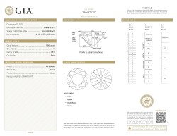 No reserve - 1.00 ct. GIA gecertificeerde natuurlijke diamant.