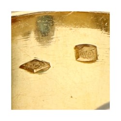 No reserve - 18K Geelgouden ring bezet met ca. 1.05 ct. diamant, robijn en saffier.
