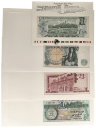 No reserve - Canada + Engalnd and British territories. lot 4 banknotes. Type ND. - UNC.