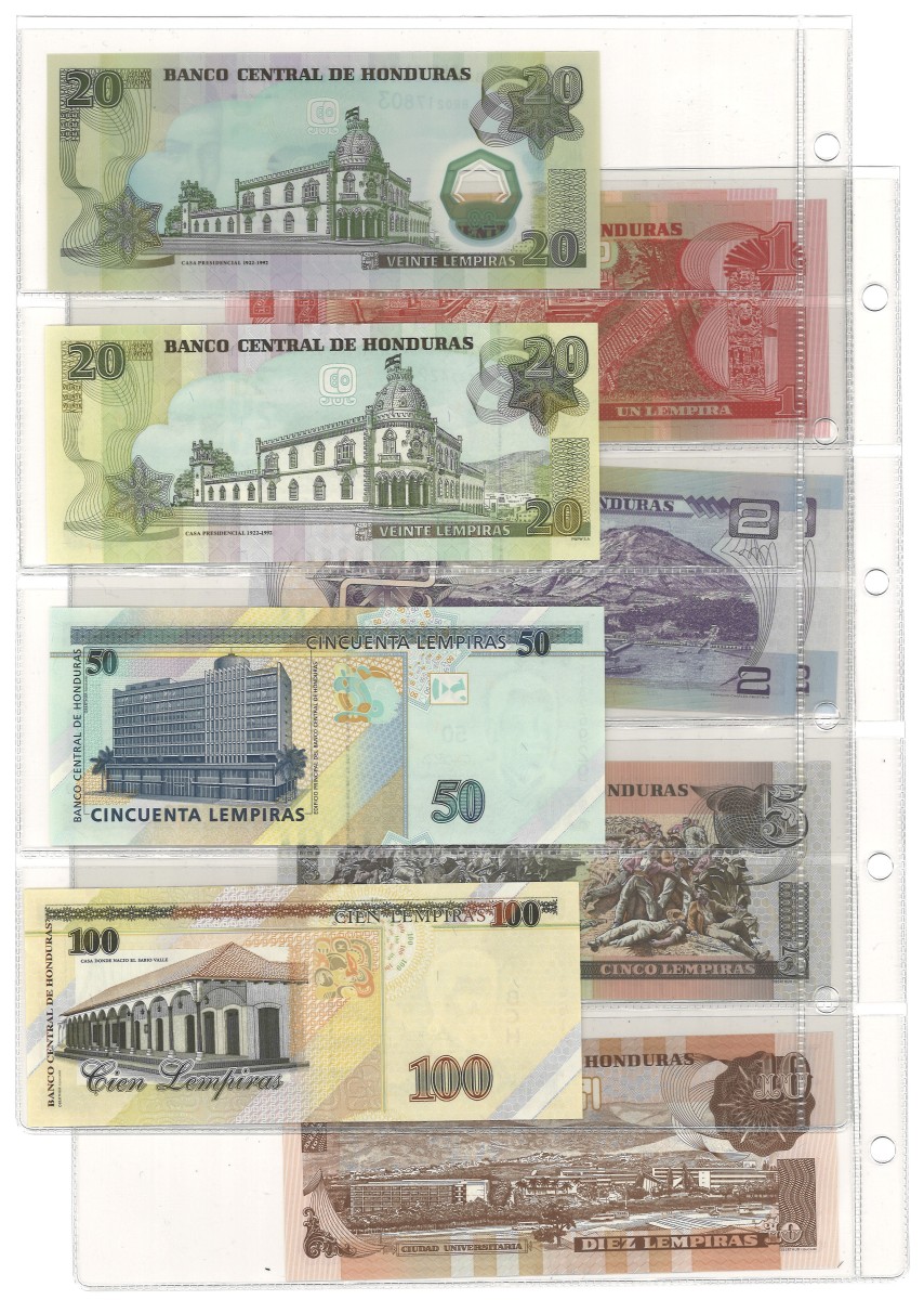No reserve - Honduras. lot 8 banknotes. Type 2008/2014. - UNC.