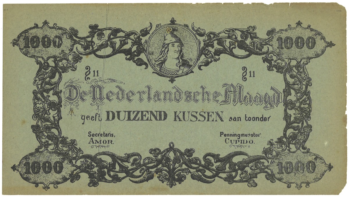 No reserve - Nederland. 1000 Kussen. Bankbiljet. Type ND. - Zeer Fraai.