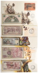 No reserve - Africa mix. lot 5 banknotes. Type 1978/1992. - UNC.