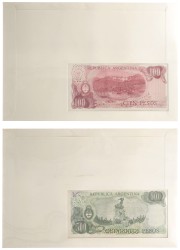 No reserve - Argentina. lot 4 banknotes. Type ND. - UNC.