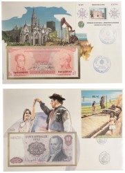 No reserve - South america mix. lot 5 banknotes. Type 1970/1989. - UNC.