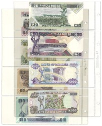 No reserve - Zambia. lot 8 banknotes. Type ND. - UNC.