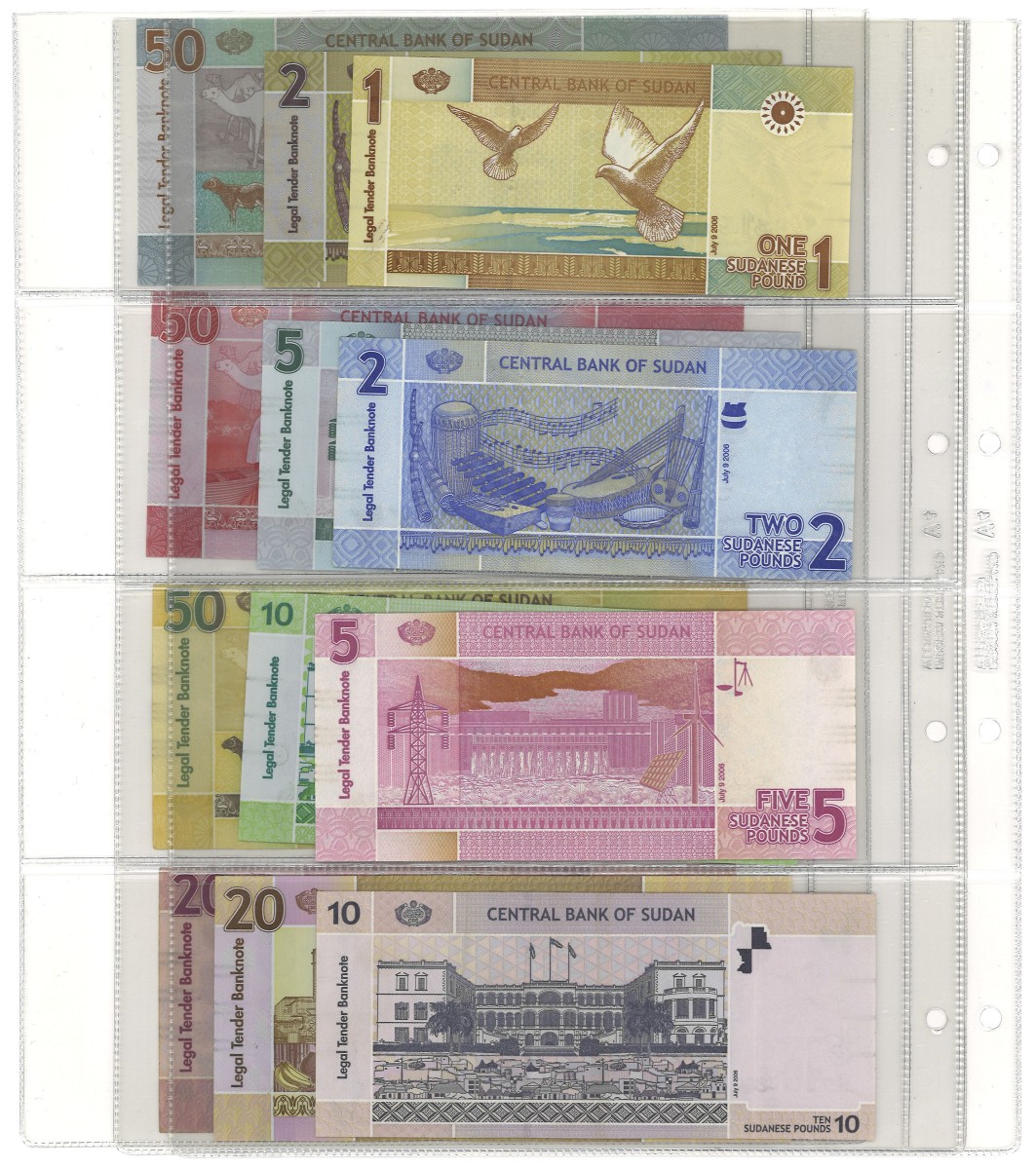 No reserve - Sudan. lot 12 banknotes. Type 2006/2018. - UNC.