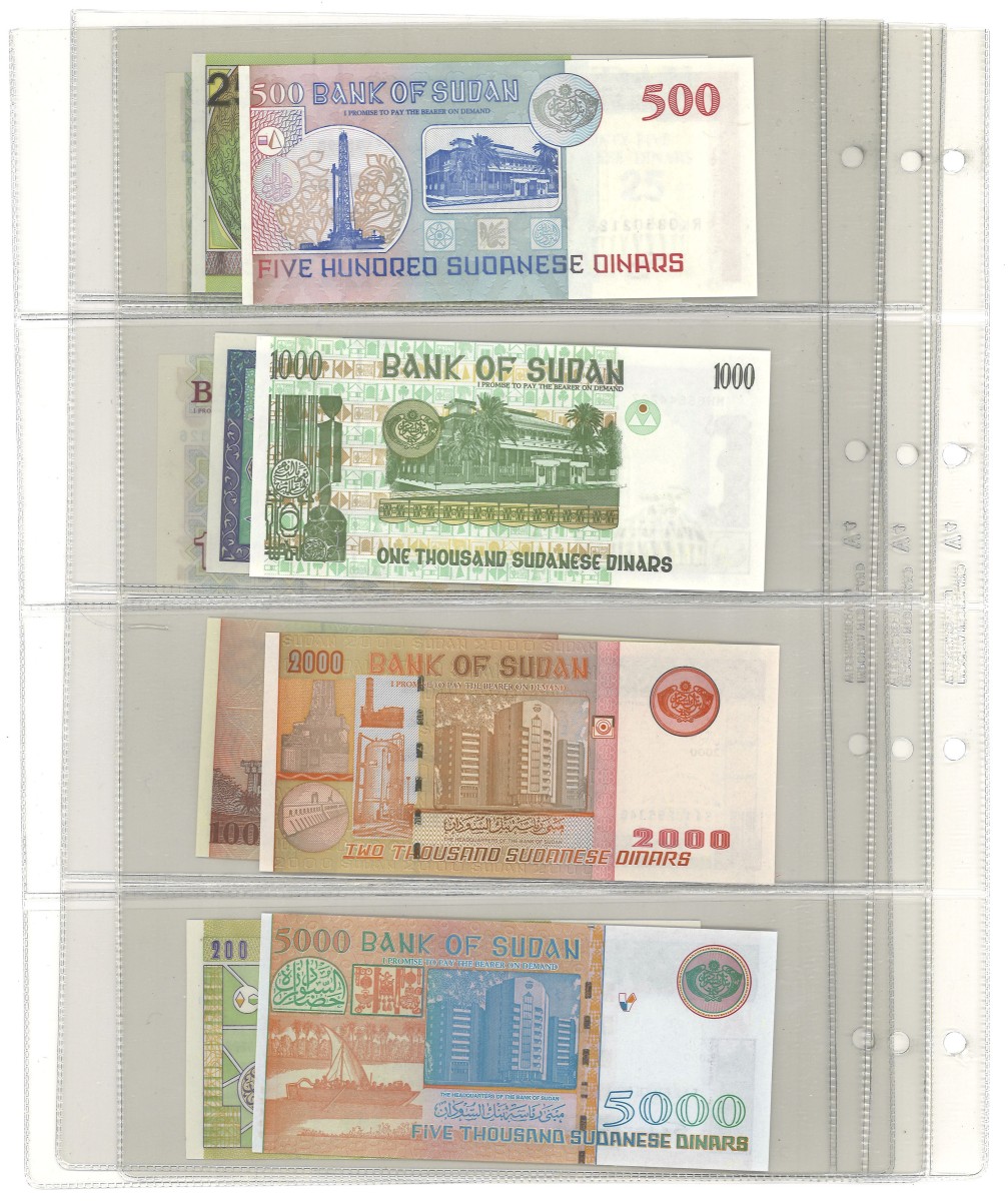 No reserve - Sudan. lot 6 banknotes. Type ND. - UNC.