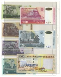 No reserve - Malawi. lot 7 banknotes. Type 2004/2007. - UNC.