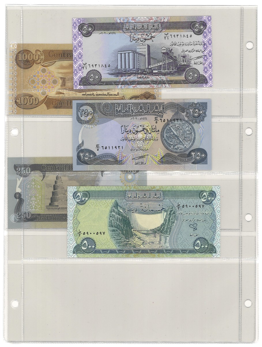 No reserve - Irak. lot 5 banknotes. Type ND. - UNC.
