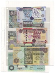 No reserve - Libya. lot 6 banknotes. Type ND. - UNC.