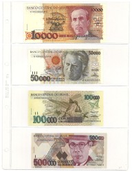 No reserve - Brazil. lot 10 Banknotes. Type ND. - UNC.